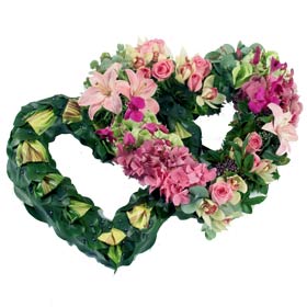 Double Heart Textured Open